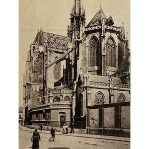 Atq Early 1900s RPPC Postcard Carte Postale Dijon FR Saint Benignus Cathedral